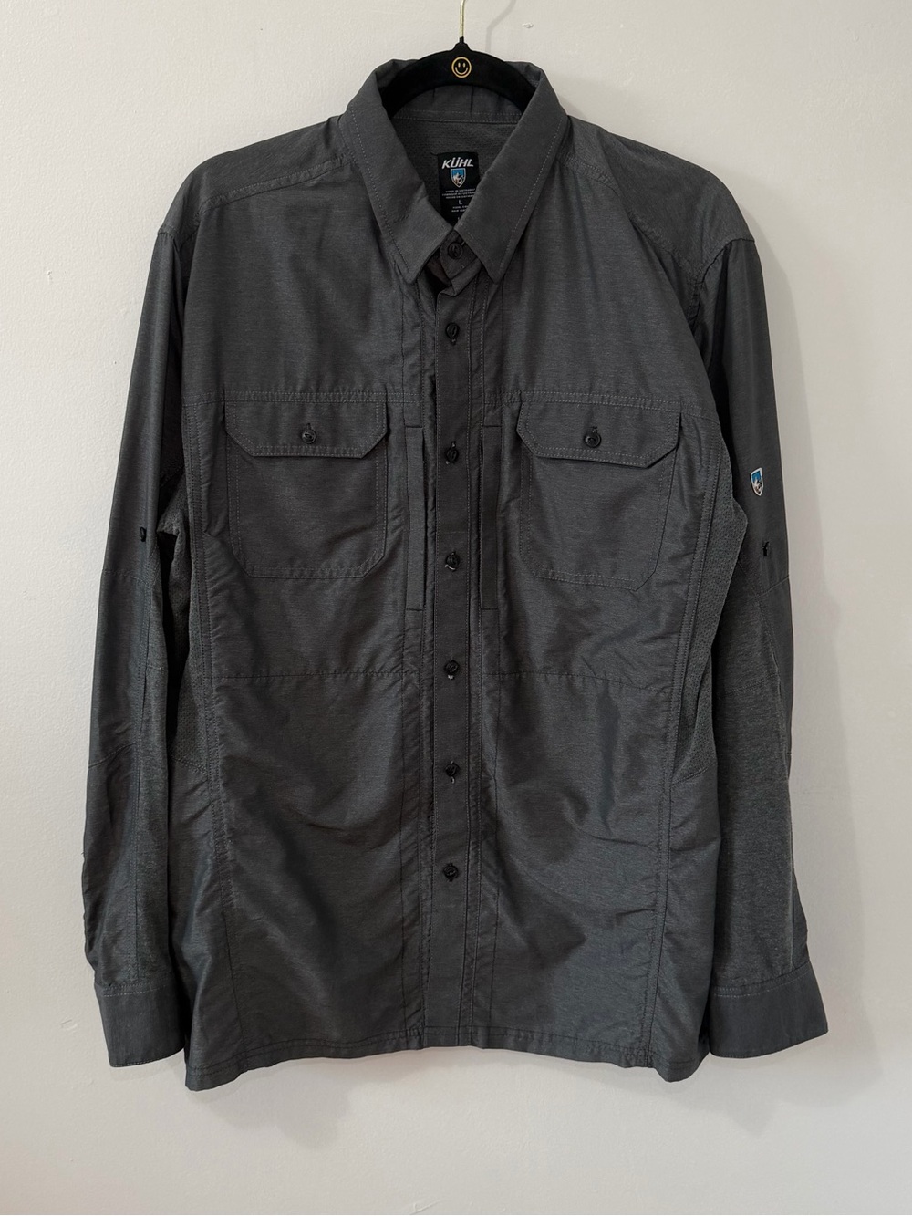 Kuhl Airspeed Long Sleeve Hiking Travel Shirt Grey Mens Large